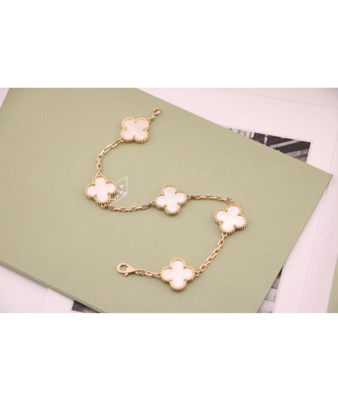 VAN CLEEF & ARPELS Белый браслет из желтого золота, фото 4