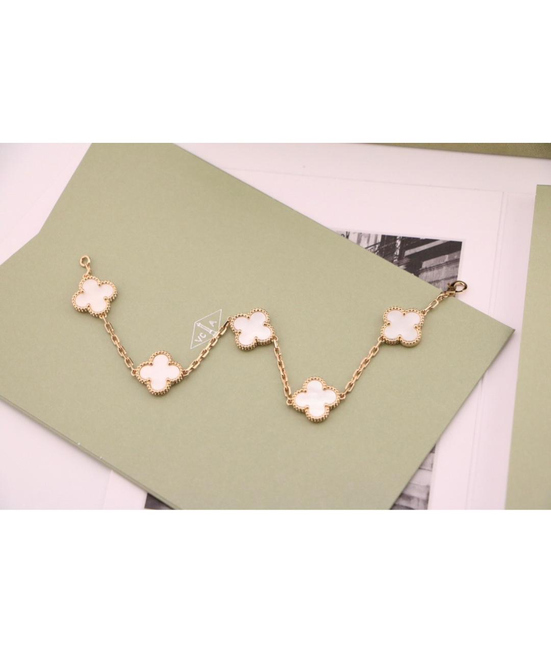 VAN CLEEF & ARPELS Белый браслет из желтого золота, фото 3