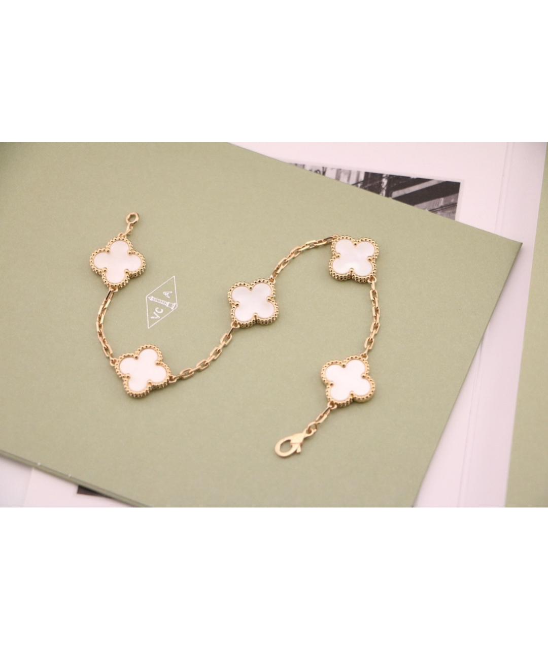 VAN CLEEF & ARPELS Белый браслет из желтого золота, фото 5