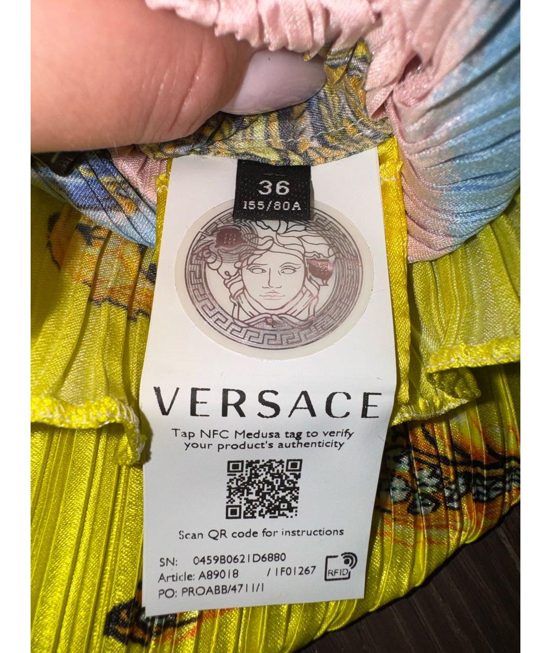 VERSACE Шелковое платье, фото 3