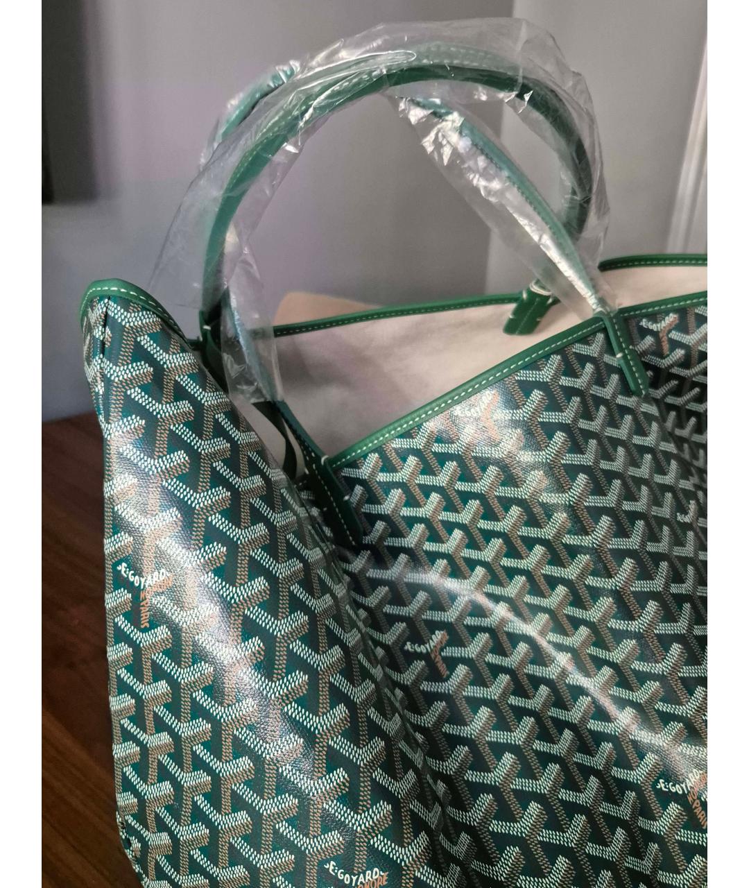 GOYARD Зеленая сумка тоут, фото 4