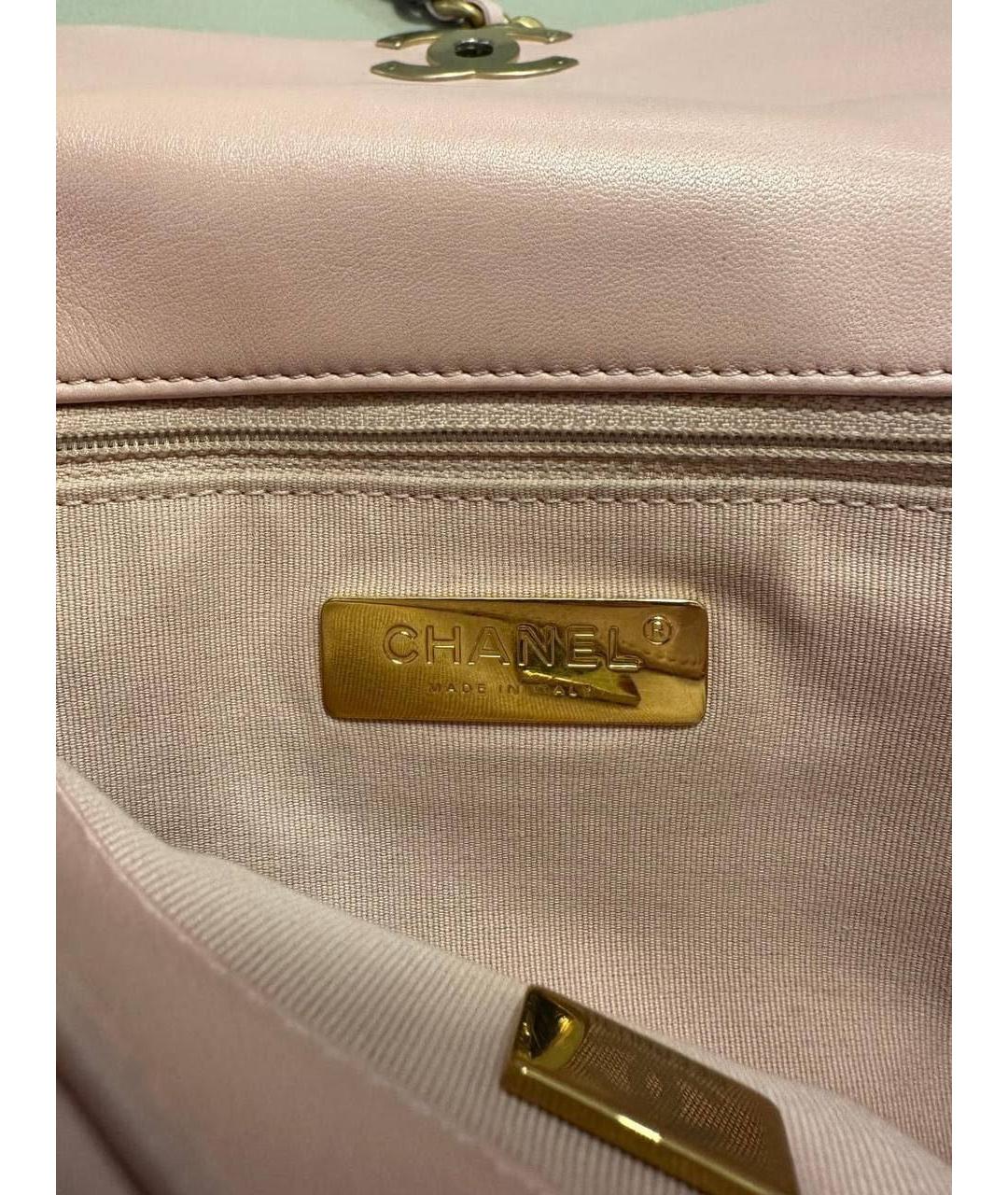 CHANEL Розовая кожаная сумка через плечо, фото 6