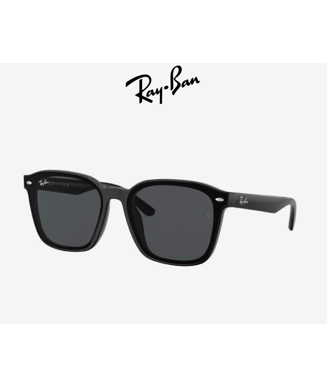 RAY BAN Черные пластиковые солнцезащитные очки, фото 2