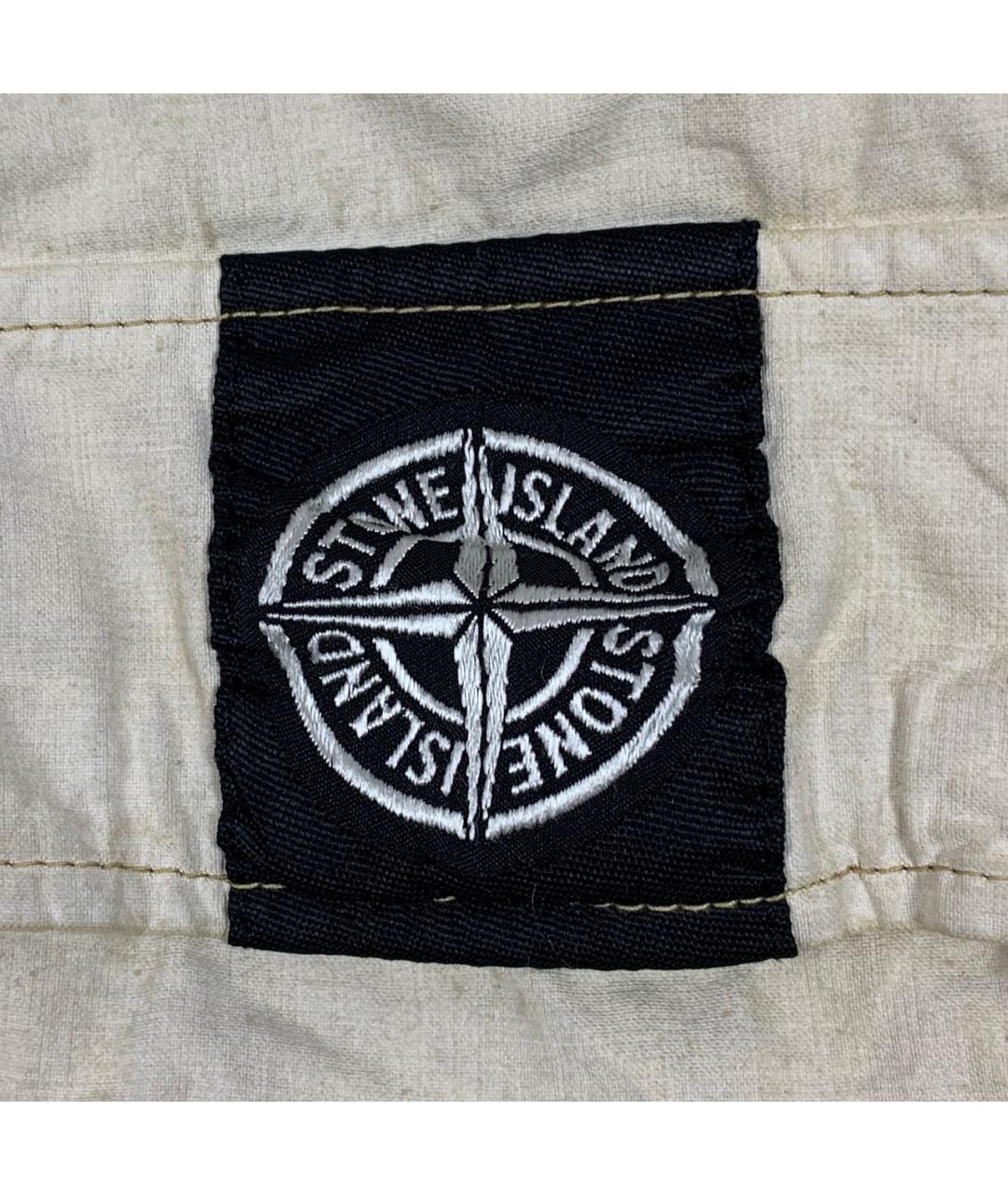 STONE ISLAND Бежевые хлопковые повседневные брюки, фото 5