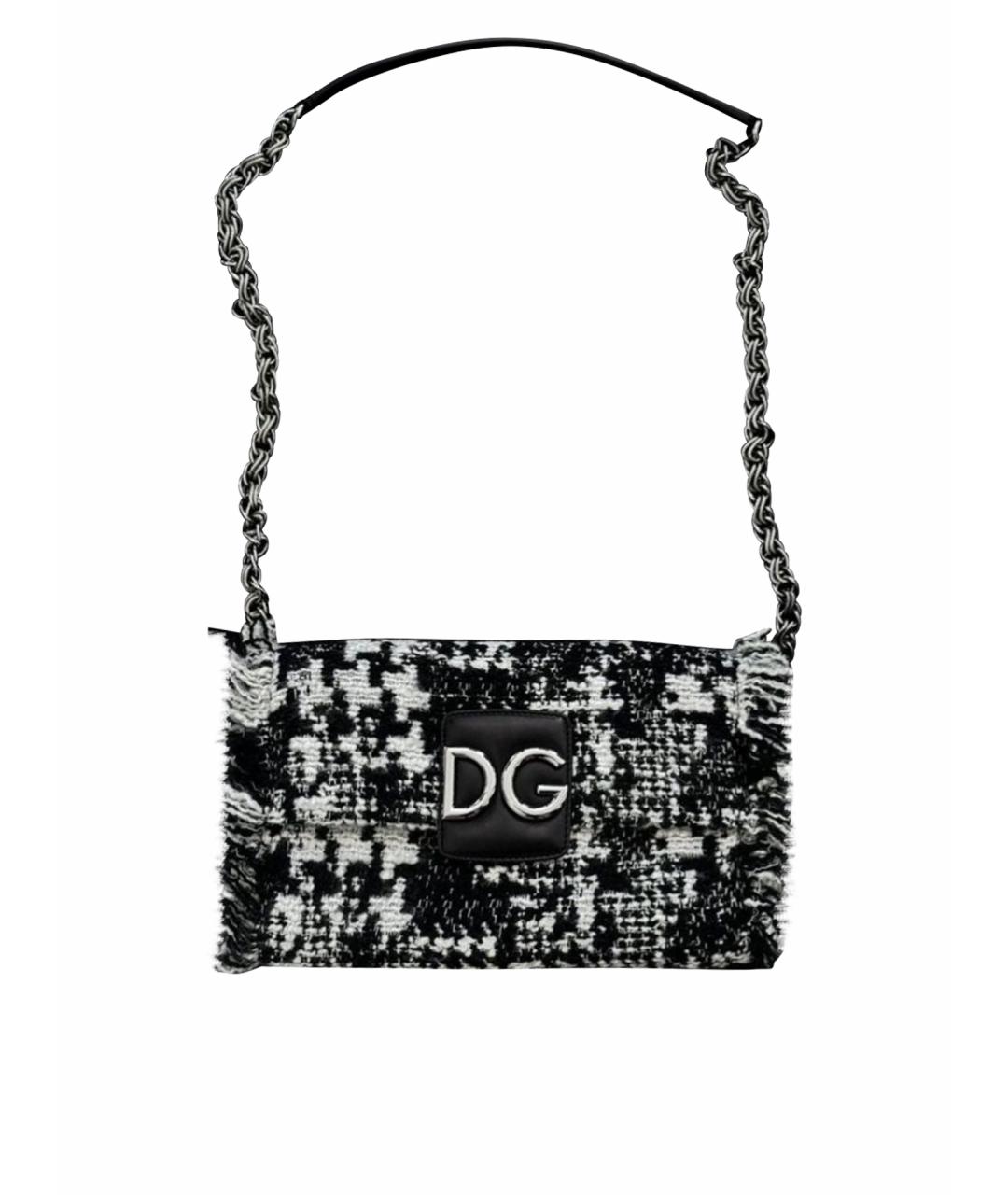 DOLCE&GABBANA Черная шерстяная сумка через плечо, фото 1