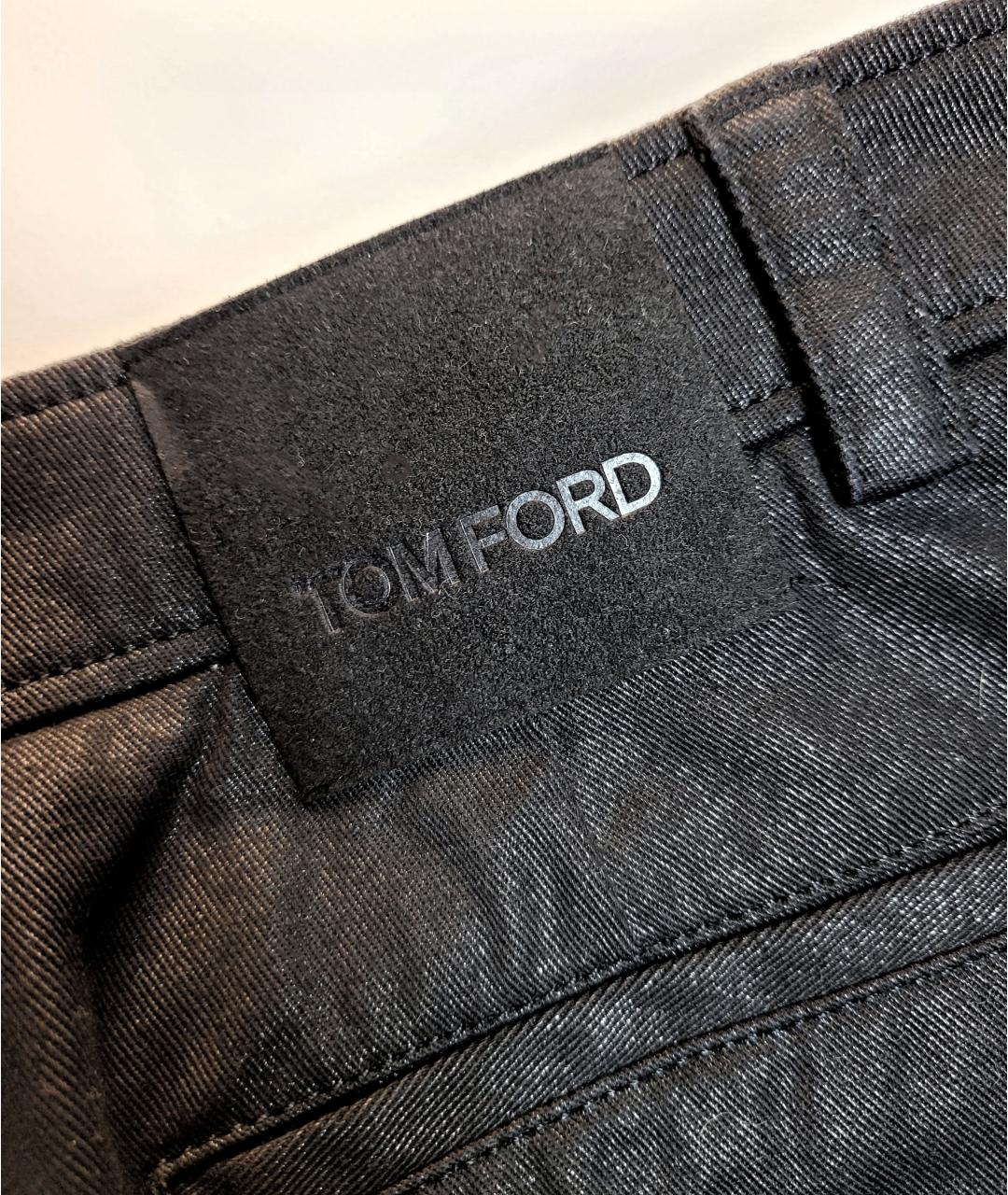 TOM FORD Черная хлопковая юбка миди, фото 5