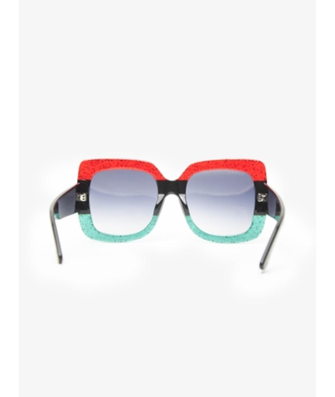 GUCCI Красные пластиковые солнцезащитные очки, фото 2