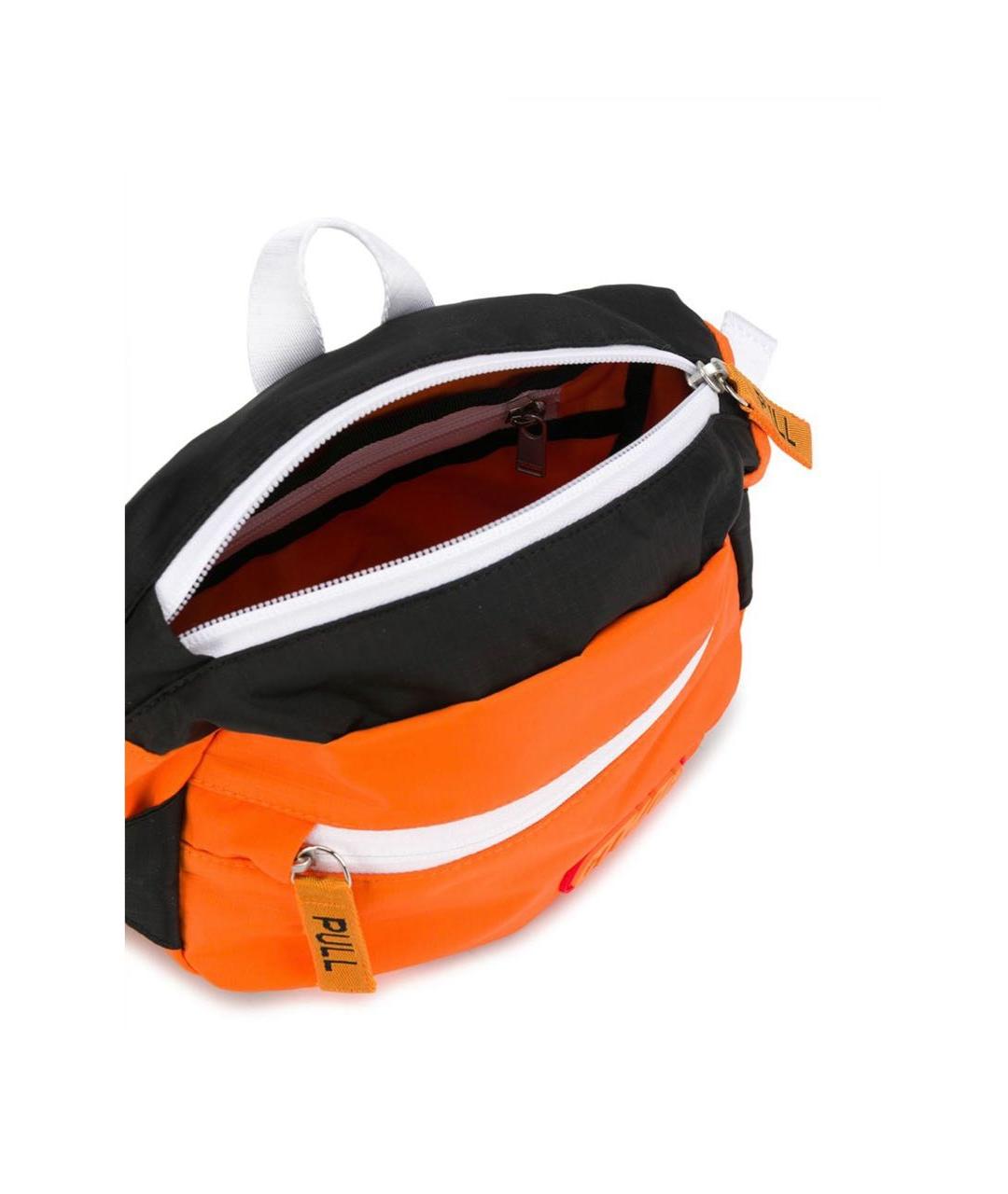 HERON PRESTON Оранжевая синтетическая поясная сумка, фото 3