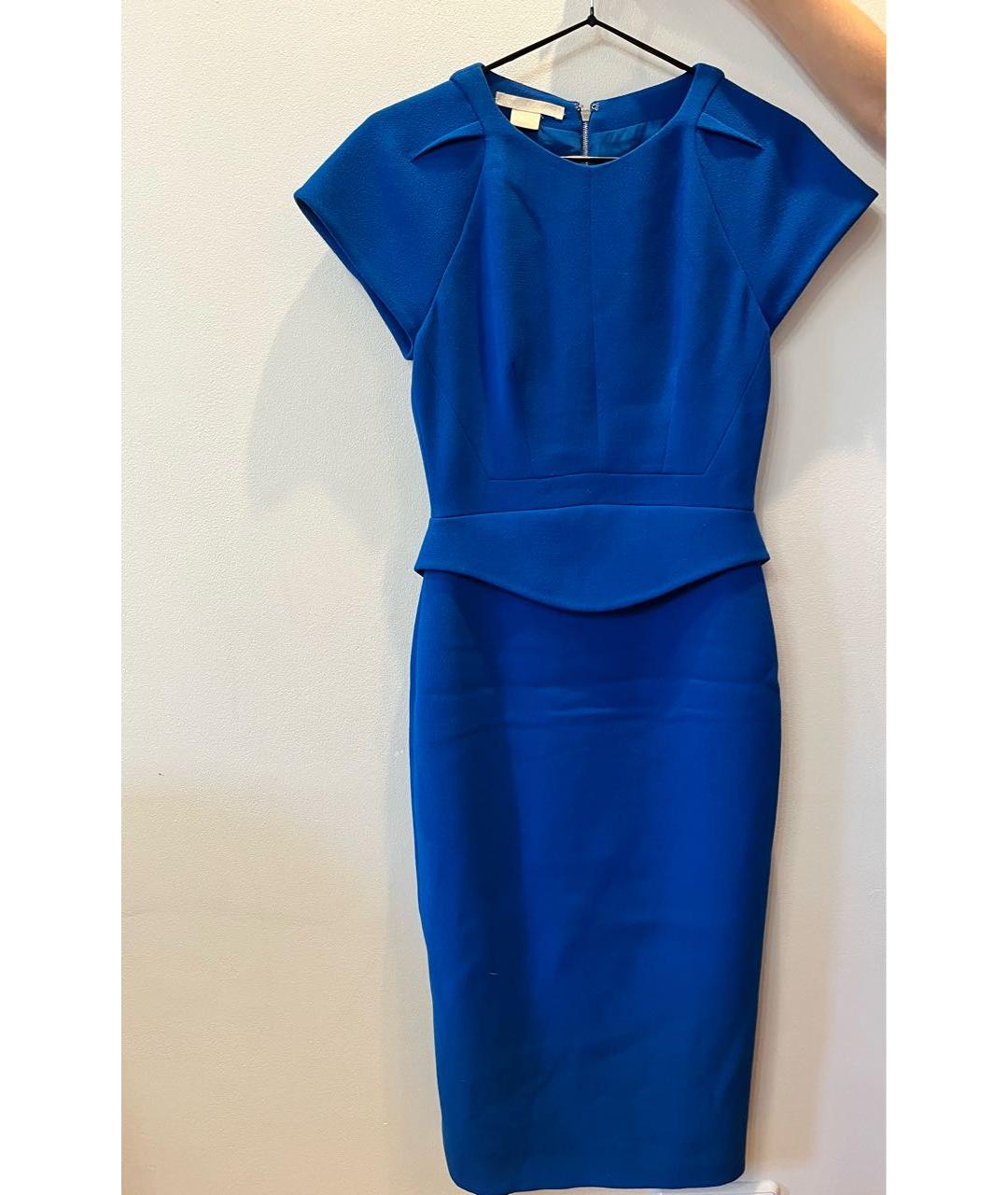 ANTONIO BERARDI Синее шерстяное повседневное платье, фото 5