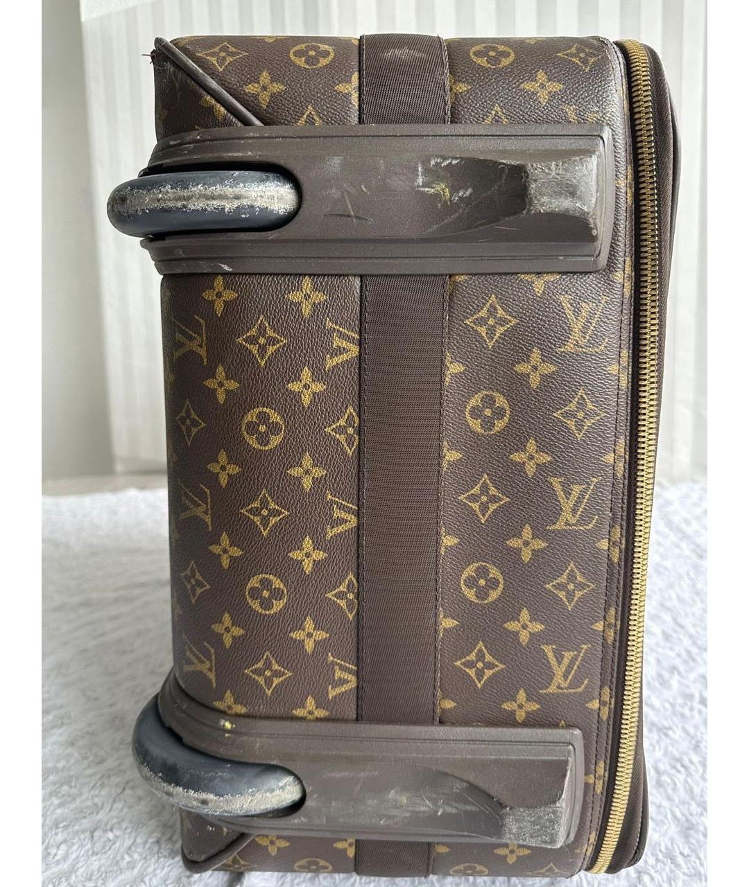 LOUIS VUITTON Коричневый чемодан, фото 4