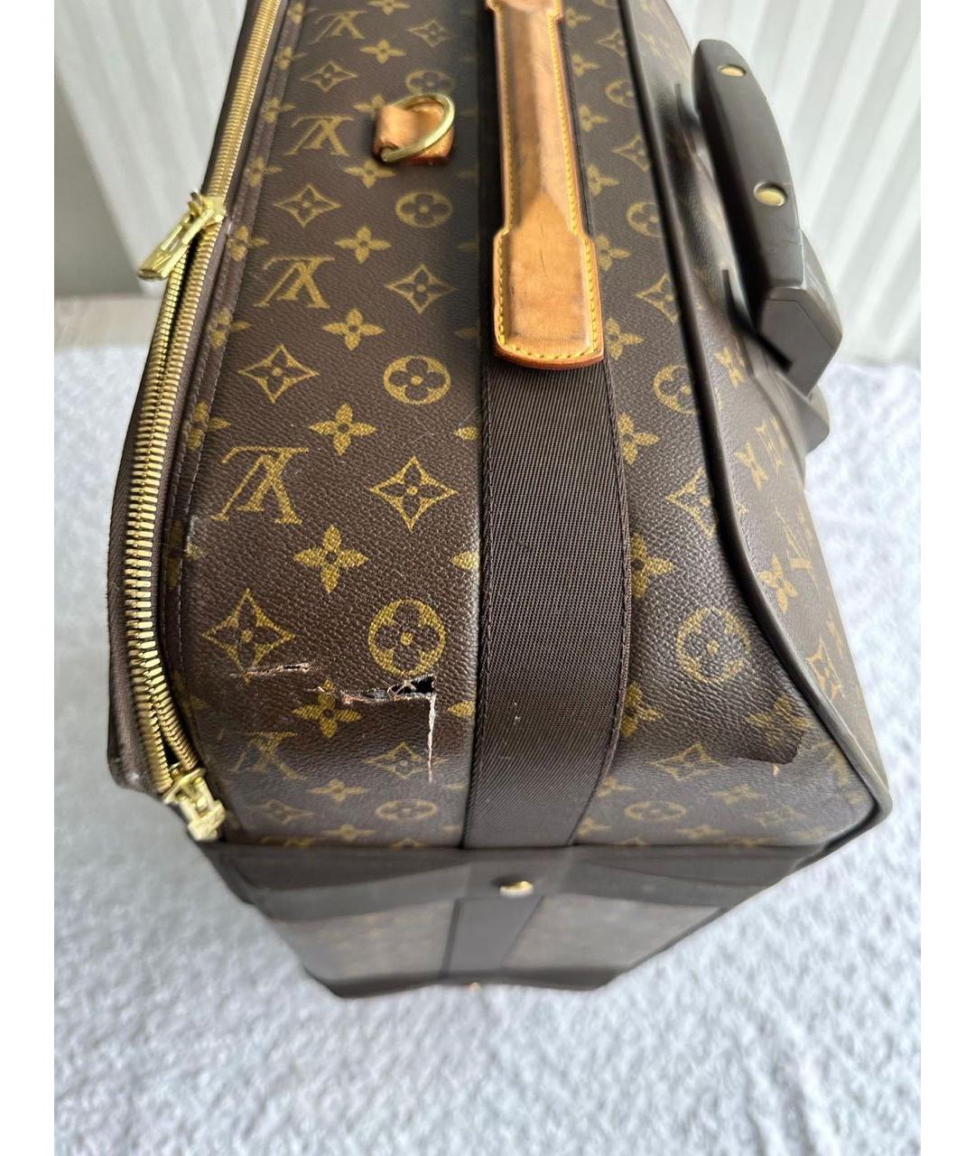LOUIS VUITTON Коричневый чемодан, фото 5