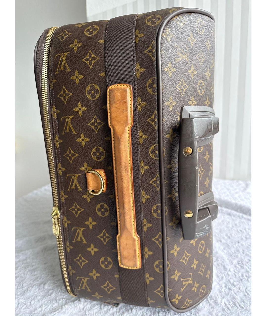 LOUIS VUITTON Коричневый чемодан, фото 3