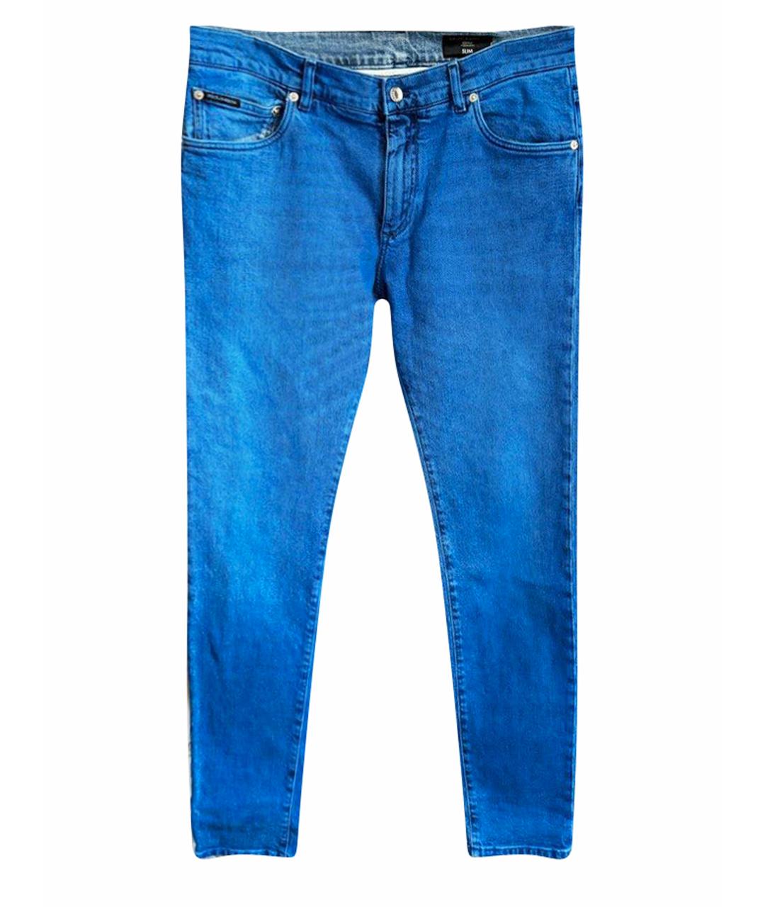 DOLCE&GABBANA Синие джинсы слим, фото 1