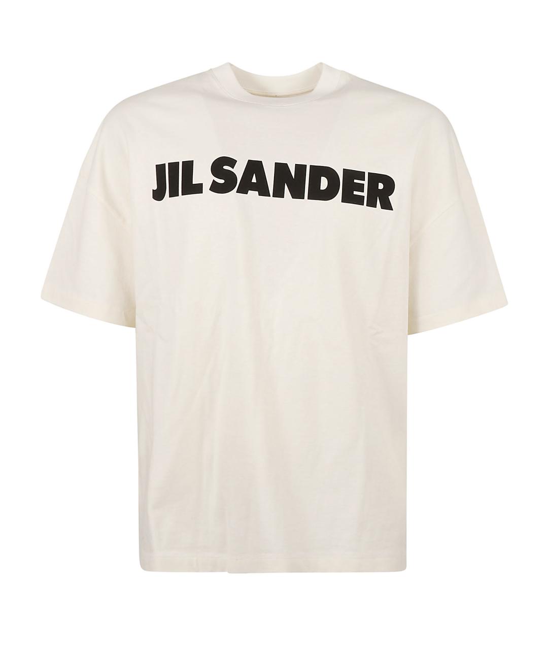 JIL SANDER Белая хлопковая футболка, фото 1