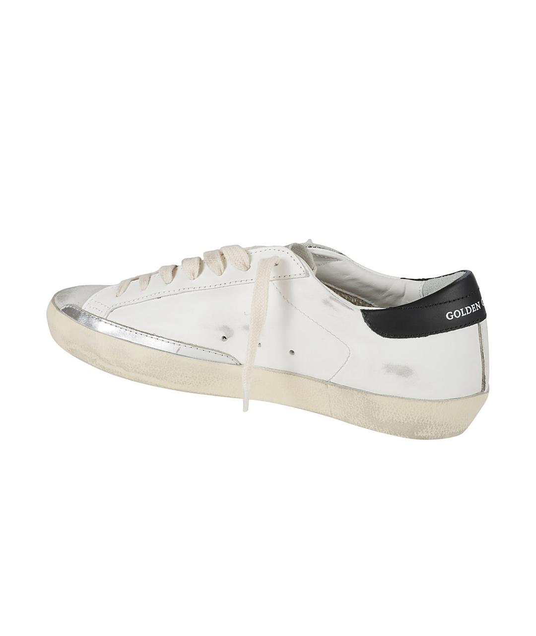 GOLDEN GOOSE DELUXE BRAND Белые кожаные низкие кроссовки / кеды, фото 3