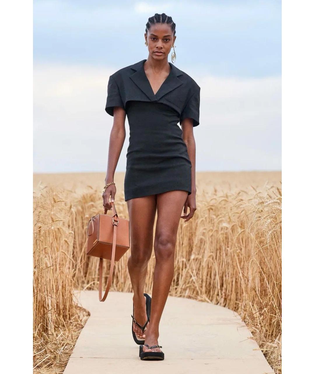 JACQUEMUS Черное повседневное платье, фото 5