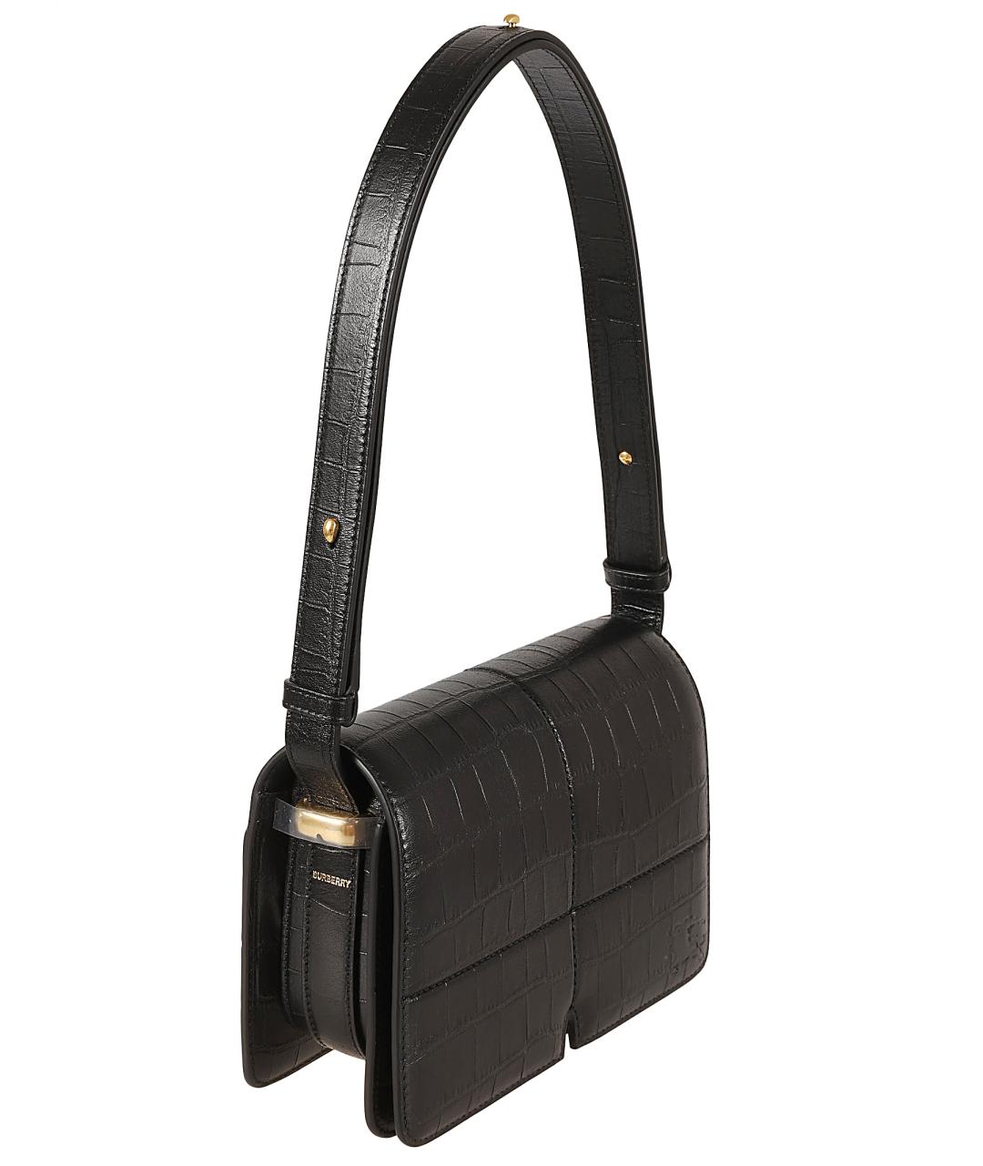 BURBERRY Черная кожаная сумка через плечо, фото 3