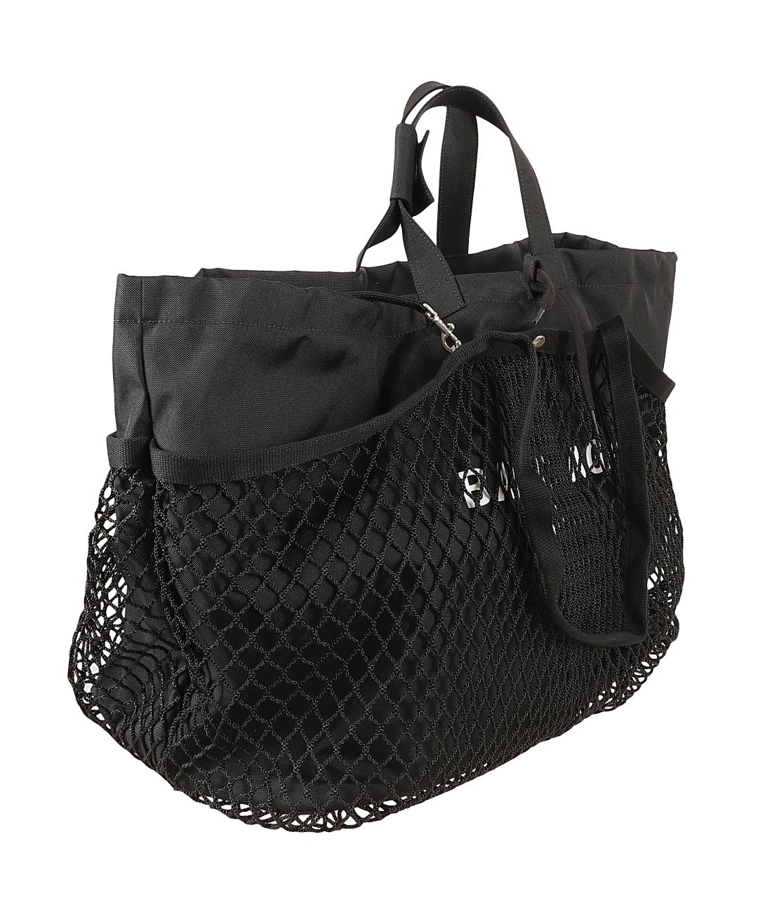 BALENCIAGA Черная хлопковая сумка тоут, фото 3
