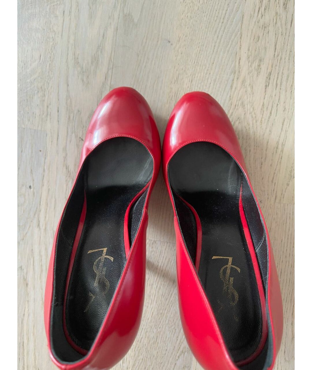SAINT LAURENT Красные кожаные туфли, фото 3