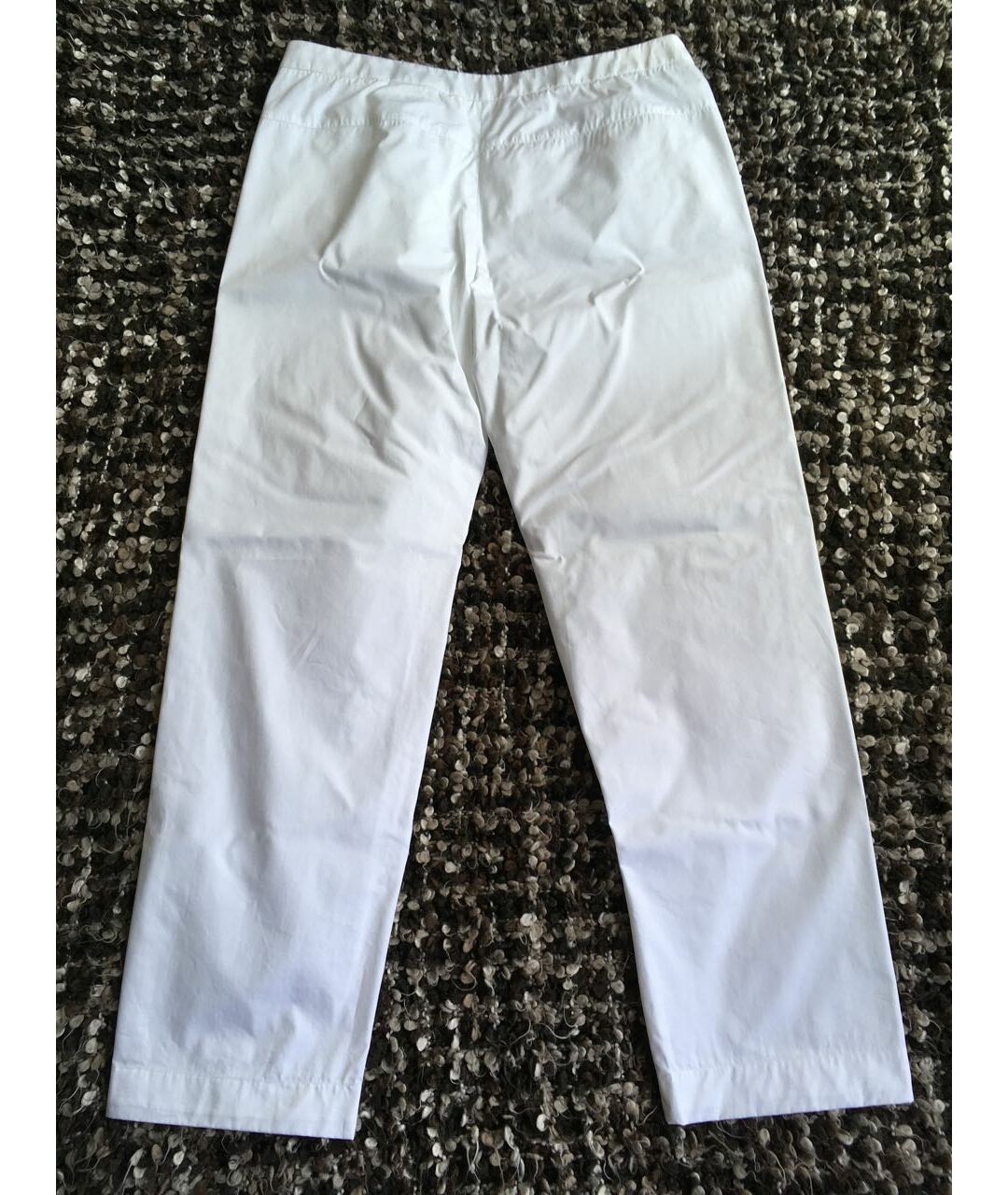 GIORGIO ARMANI Белые хлопковые прямые брюки, фото 2