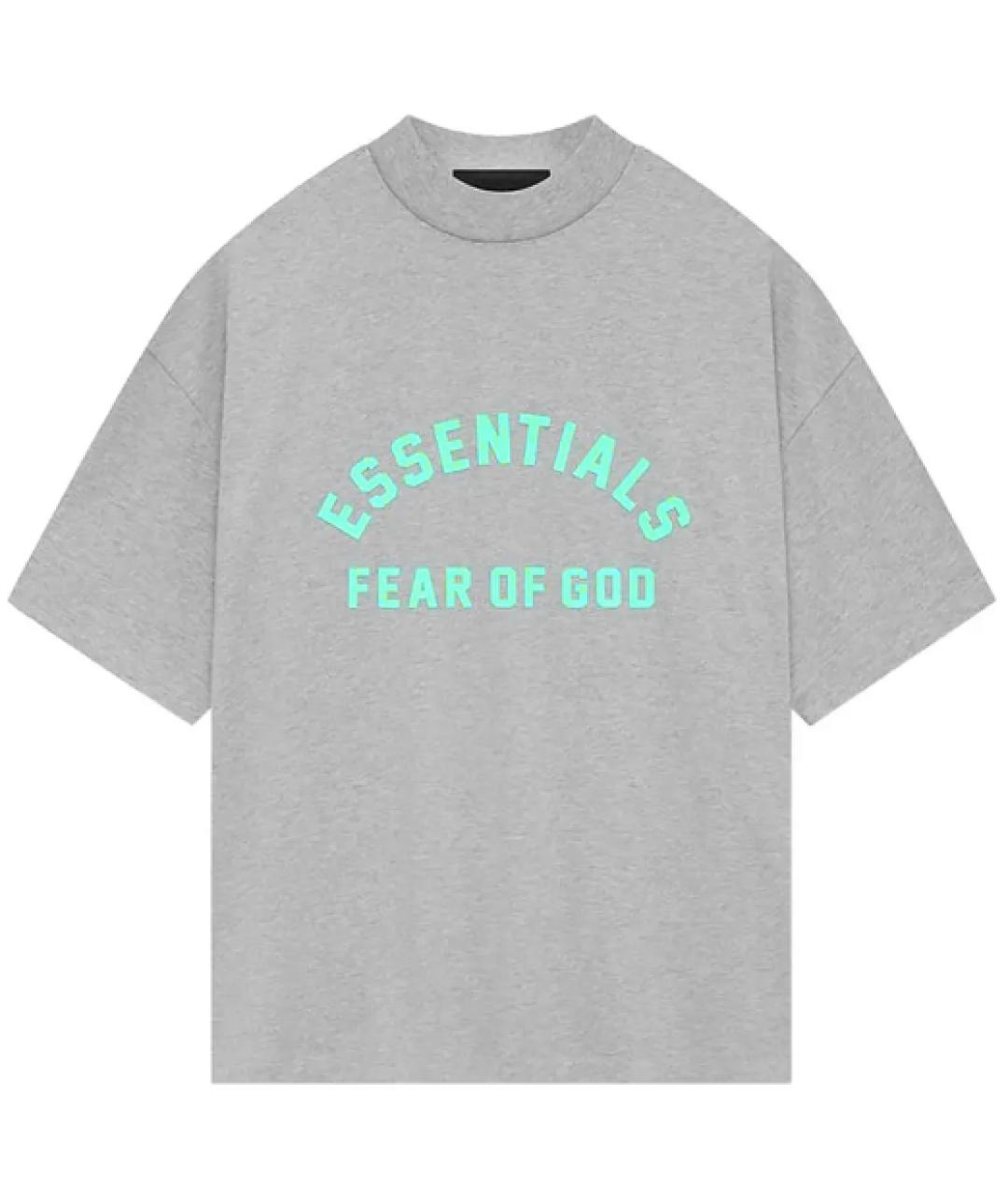 FEAR OF GOD ESSENTIALS Серая хлопковая футболка, фото 1