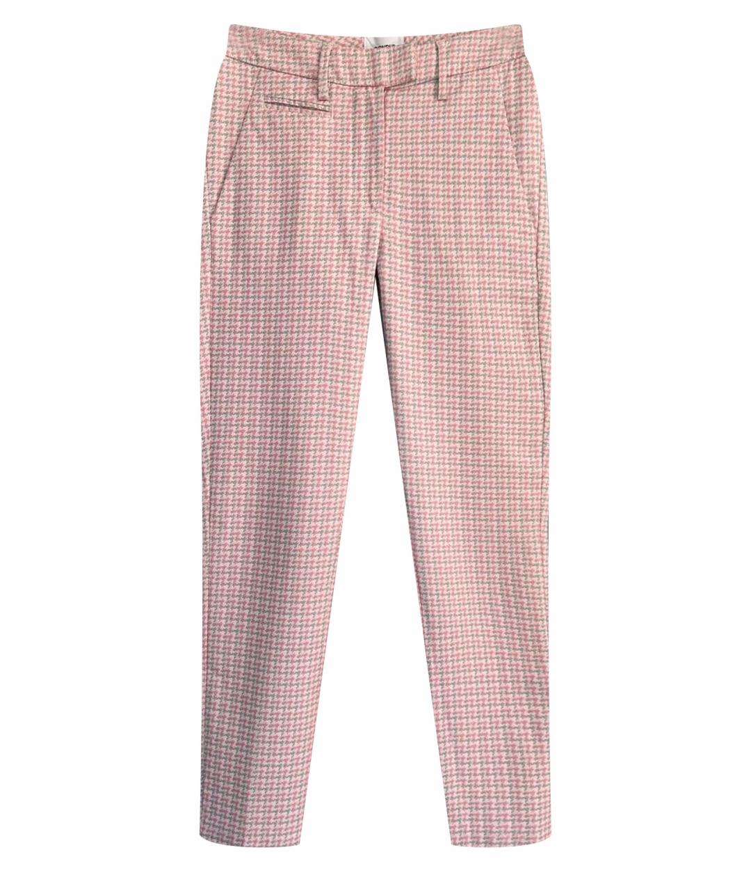 DONDUP Розовые шерстяные брюки узкие, фото 1