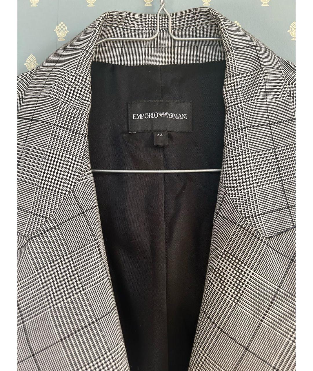 EMPORIO ARMANI Серый вискозный жакет/пиджак, фото 3