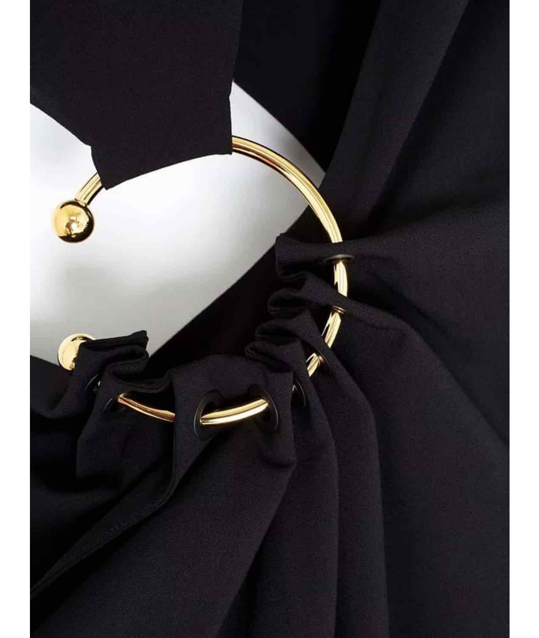 ANTHONY VACCARELLO Черное шерстяное повседневное платье, фото 4