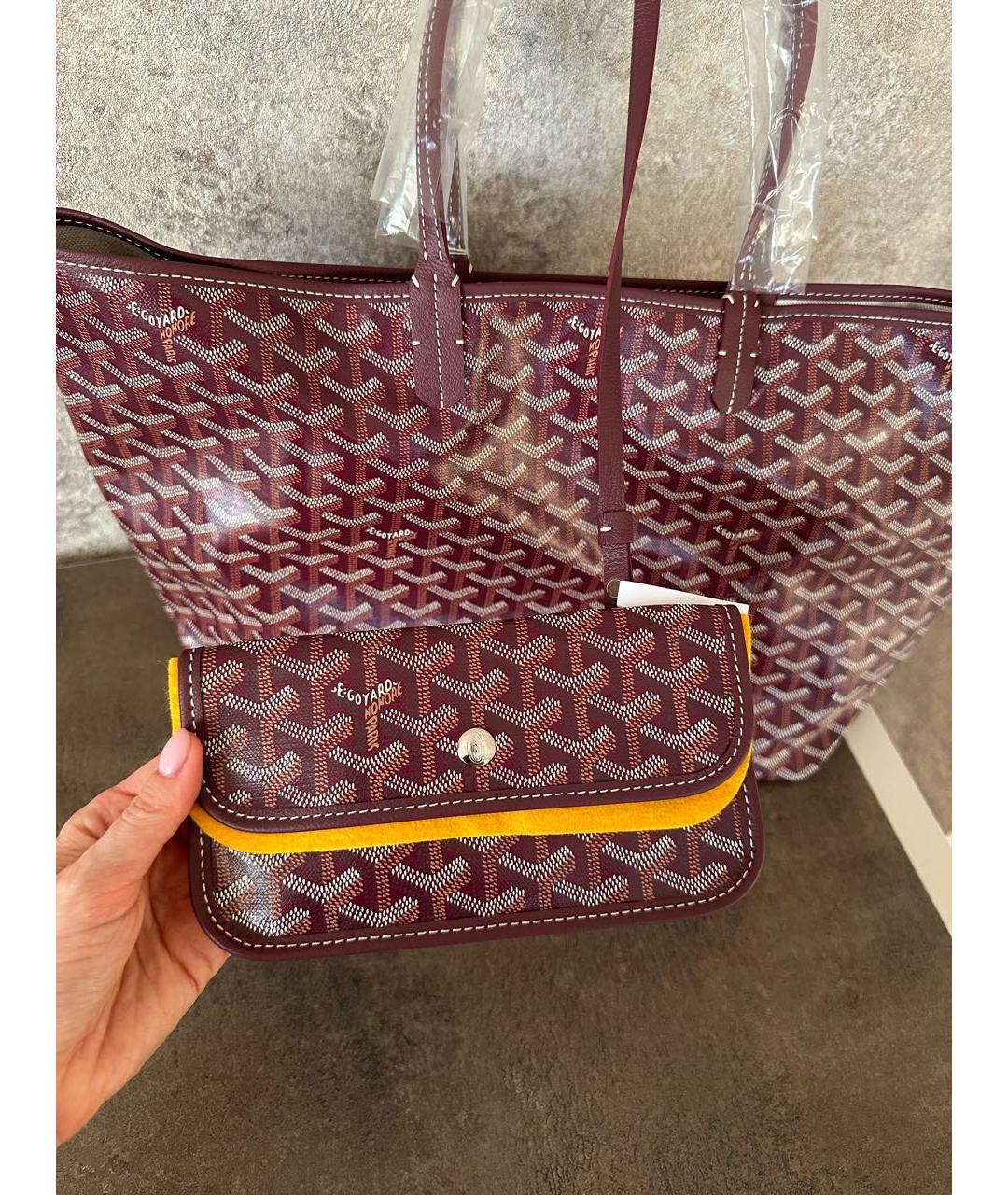 GOYARD Бордовая сумка тоут, фото 6