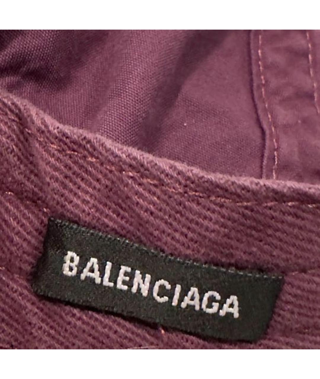 BALENCIAGA Фиолетовая хлопковая кепка/бейсболка, фото 3