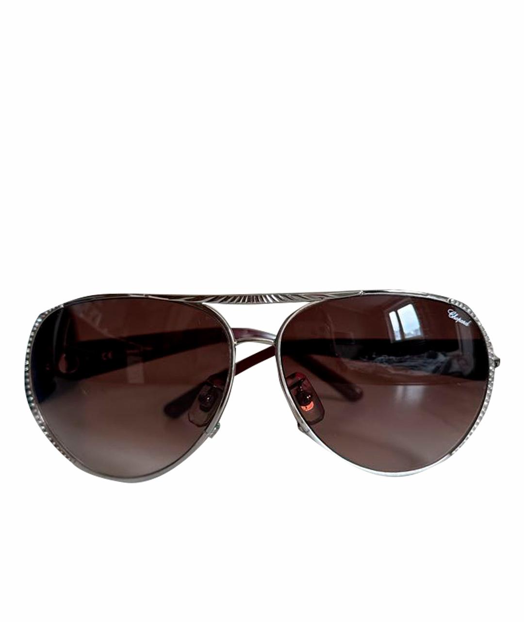 CHOPARD Коричневые металлические солнцезащитные очки, фото 1