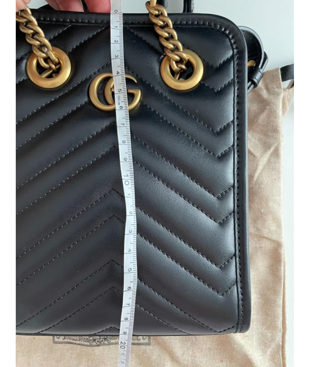 GUCCI Черная кожаная сумка через плечо, фото 3