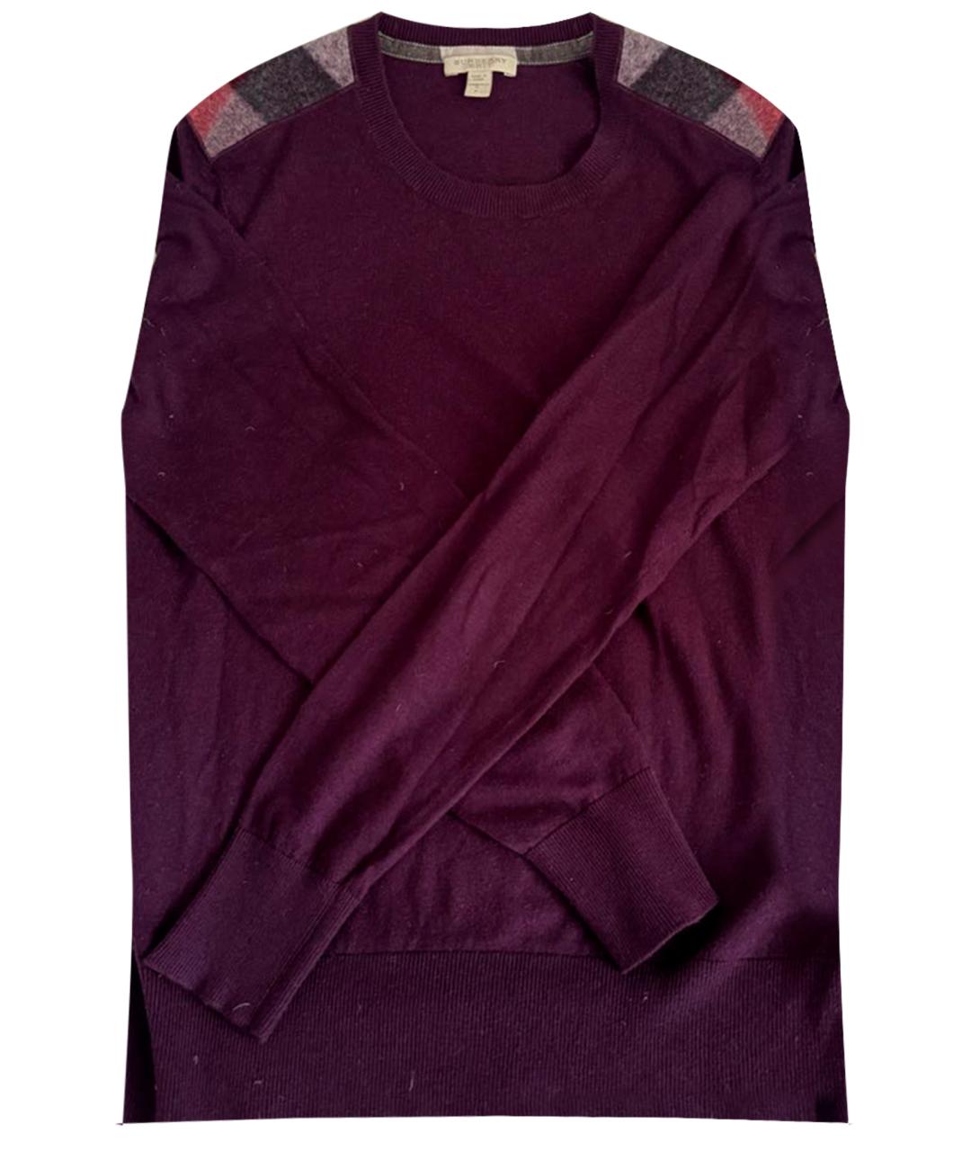 BURBERRY Фиолетовый шерстяной джемпер / свитер, фото 1