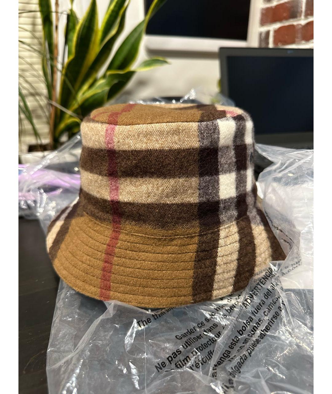 BURBERRY Коричневая шерстяная панама, фото 5