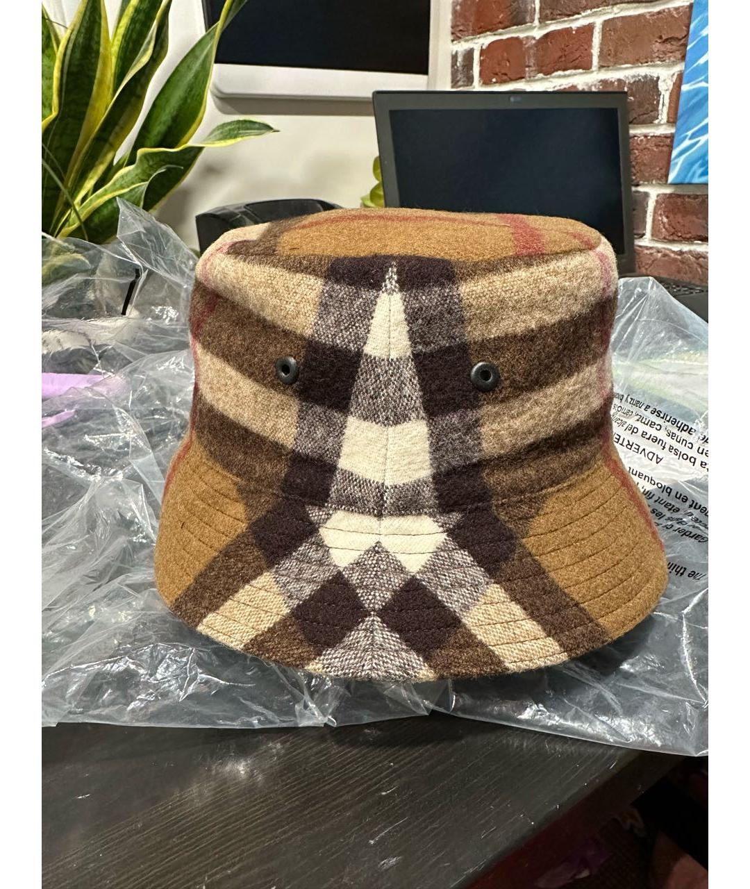 BURBERRY Коричневая шерстяная панама, фото 6