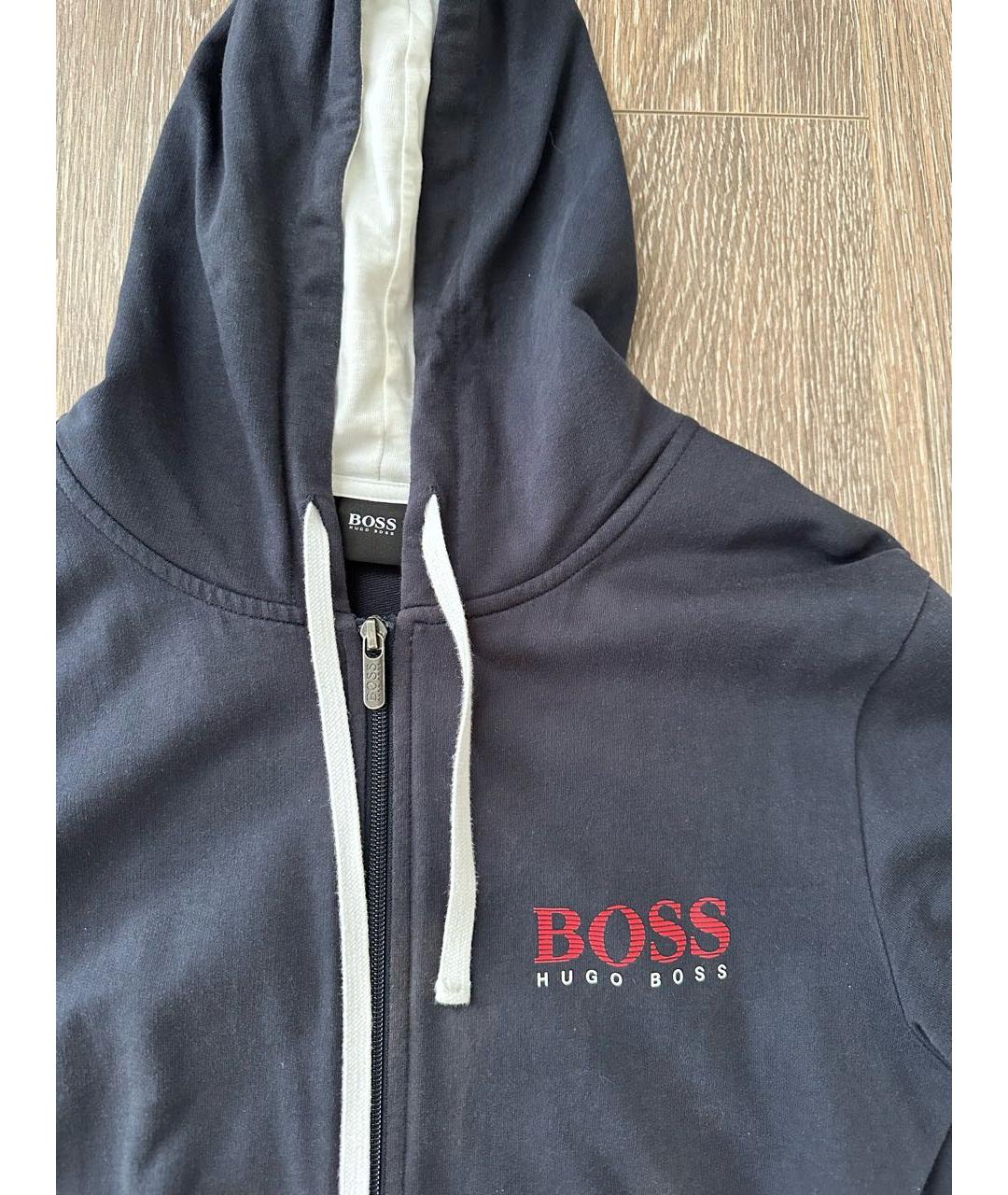 HUGO BOSS Темно-синий хлопковый спортивный костюм, фото 4