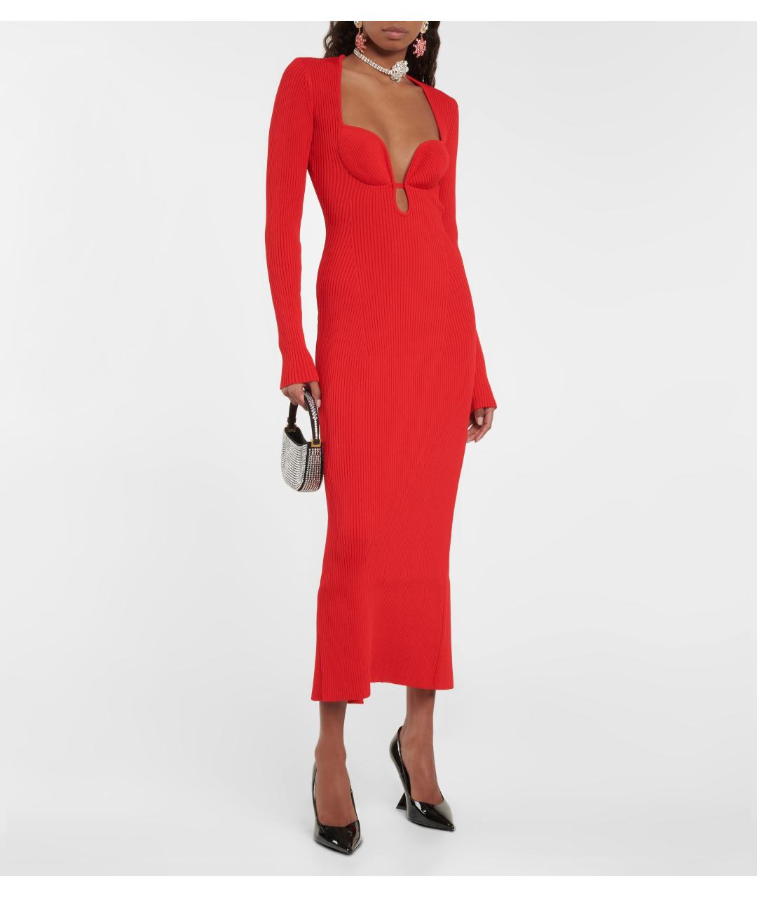 MAGDA BUTRYM Красное коктейльное платье, фото 6