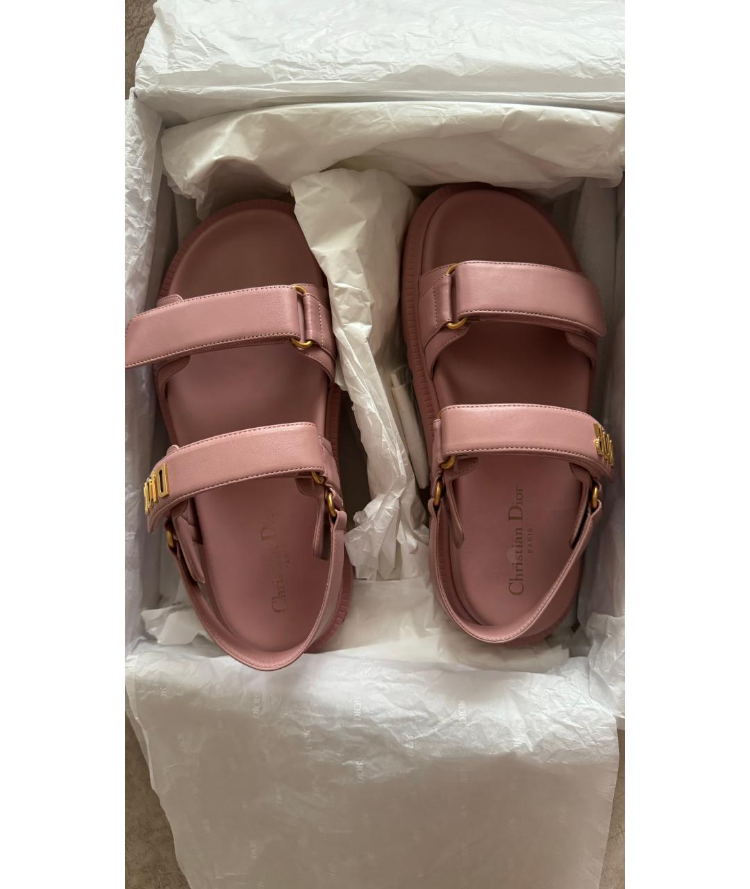 CHRISTIAN DIOR Кожаные босоножки, фото 5
