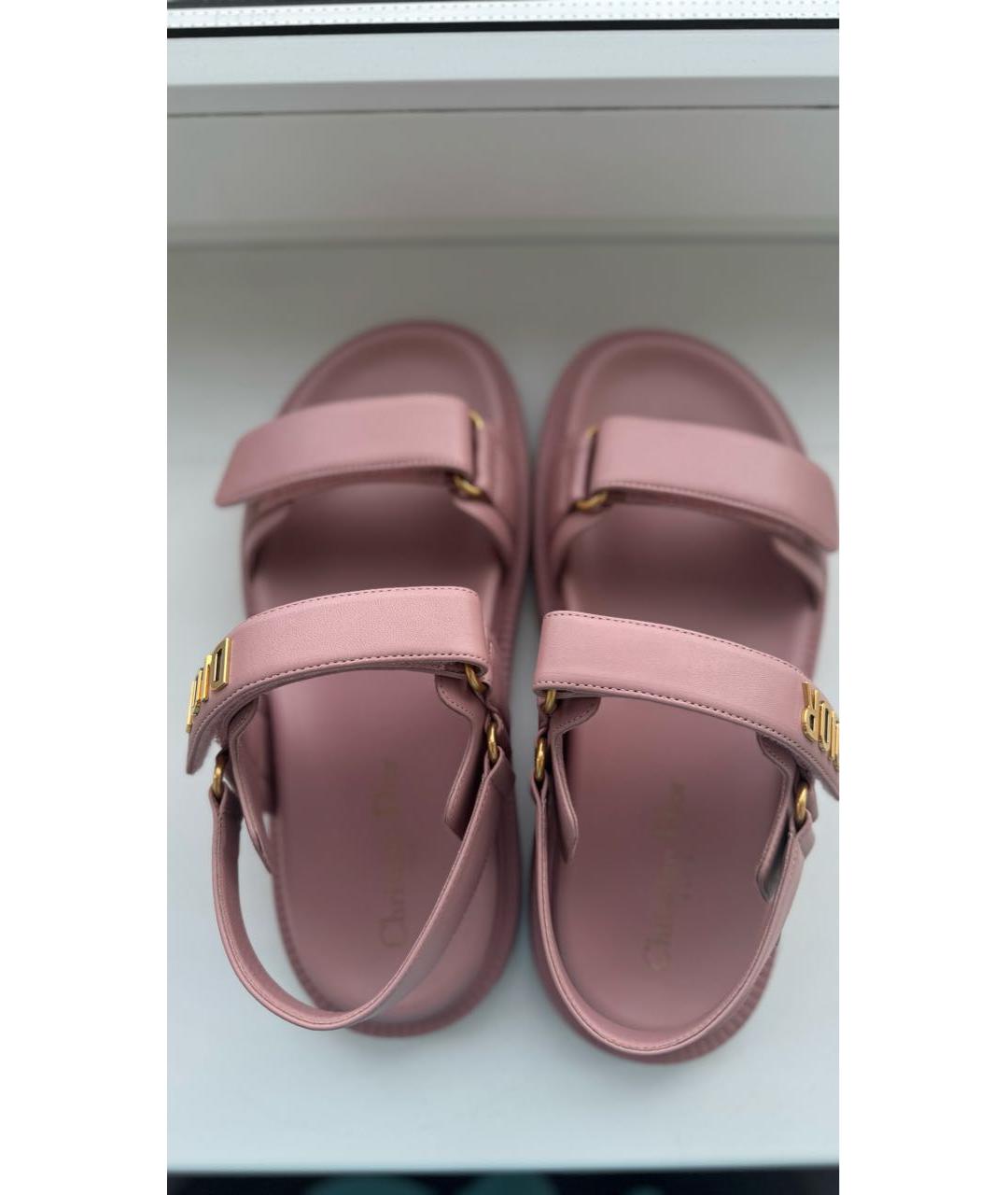 CHRISTIAN DIOR Кожаные босоножки, фото 4
