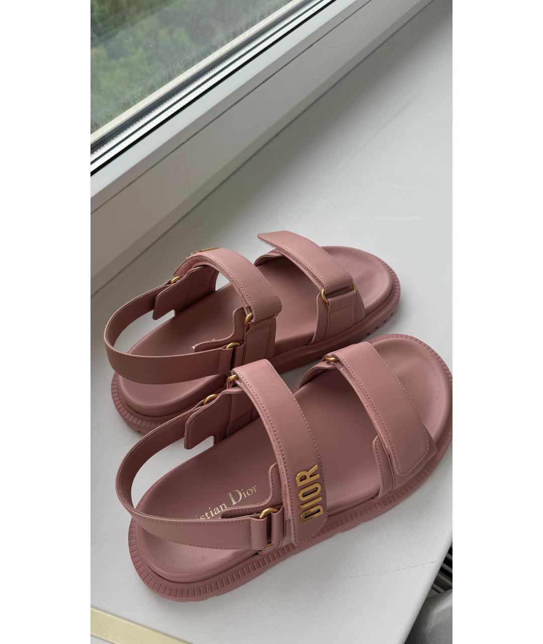 CHRISTIAN DIOR Кожаные босоножки, фото 3