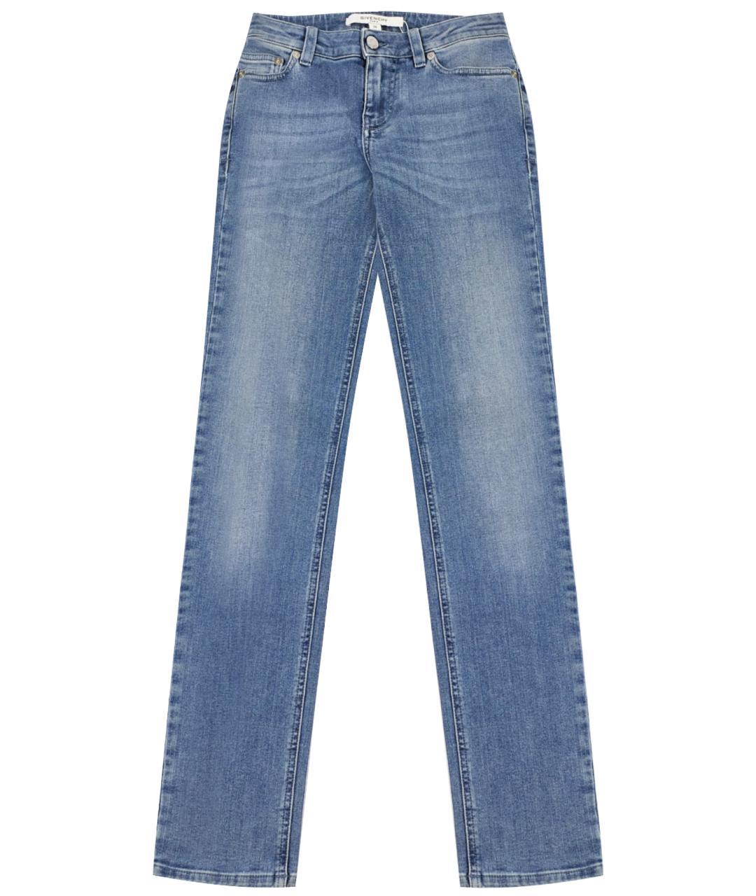GIVENCHY Синие хлопко-эластановые прямые джинсы, фото 1