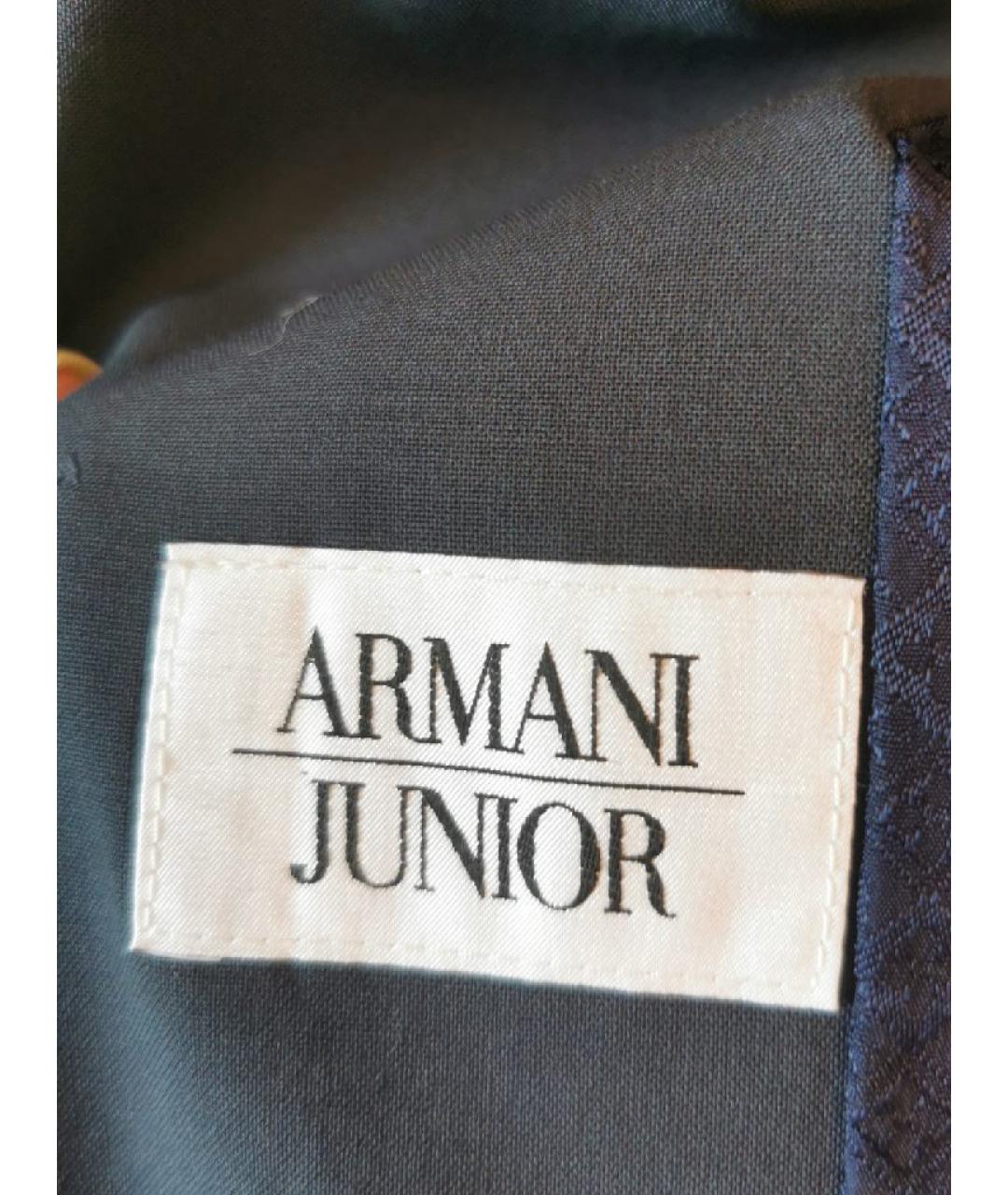 ARMANI JUNIOR Темно-синий вискозный жакет / жилет, фото 4