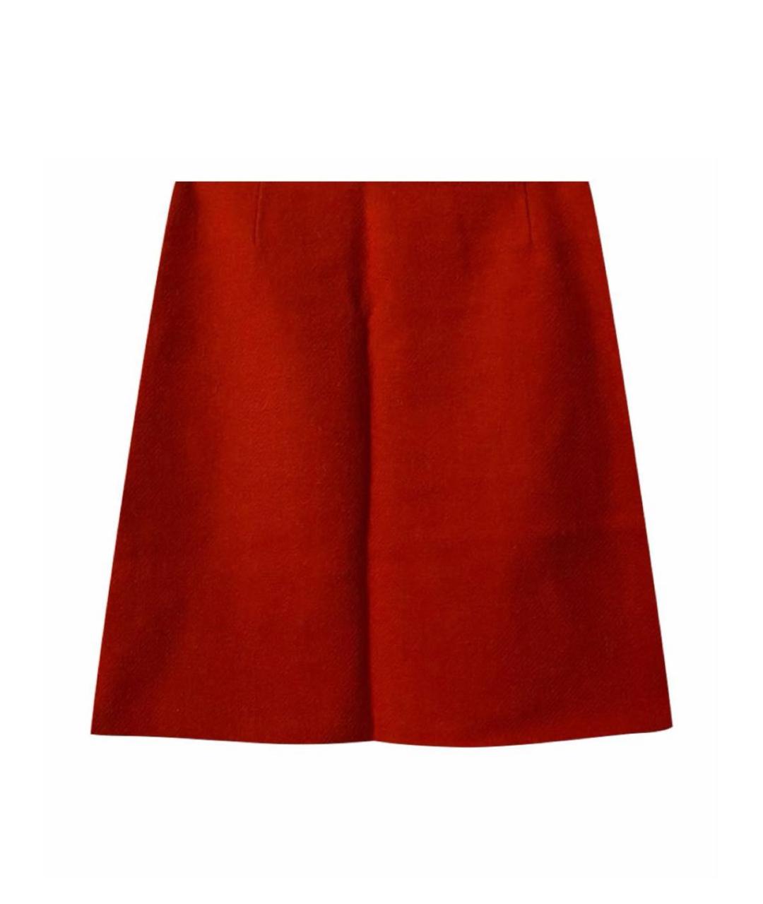 WEEKEND MAX MARA Красная шерстяная юбка мини, фото 1