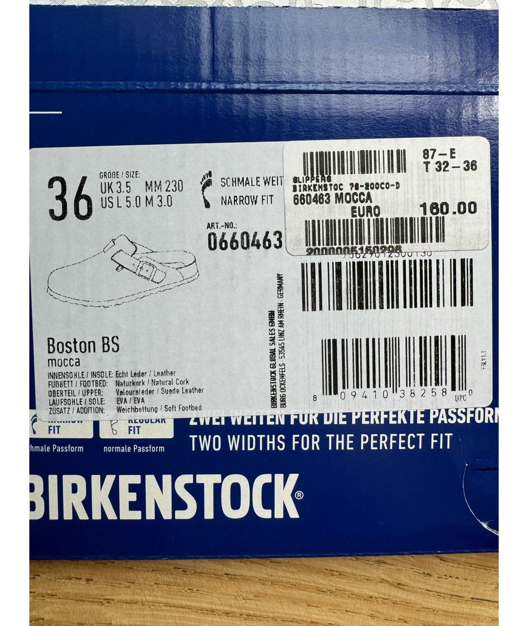 BIRKENSTOCK Коричневые замшевые сабо, фото 7