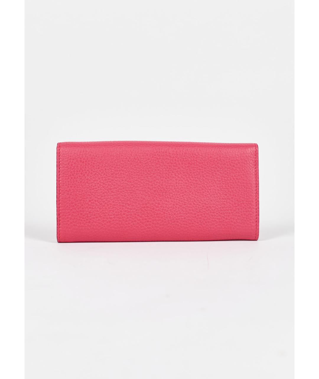 SALVATORE FERRAGAMO Розовый кожаный кошелек, фото 3
