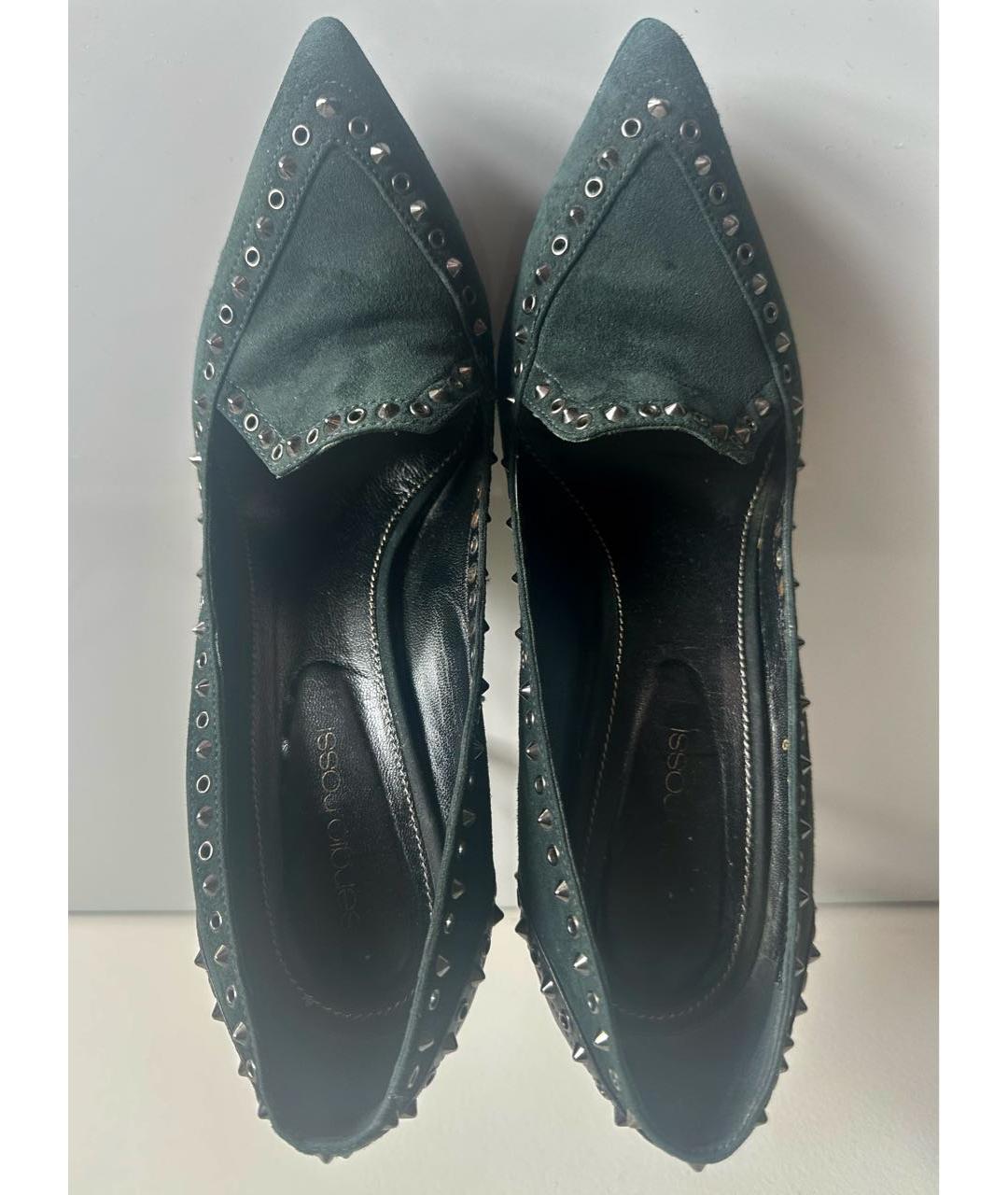 SERGIO ROSSI Зеленые замшевые туфли, фото 3