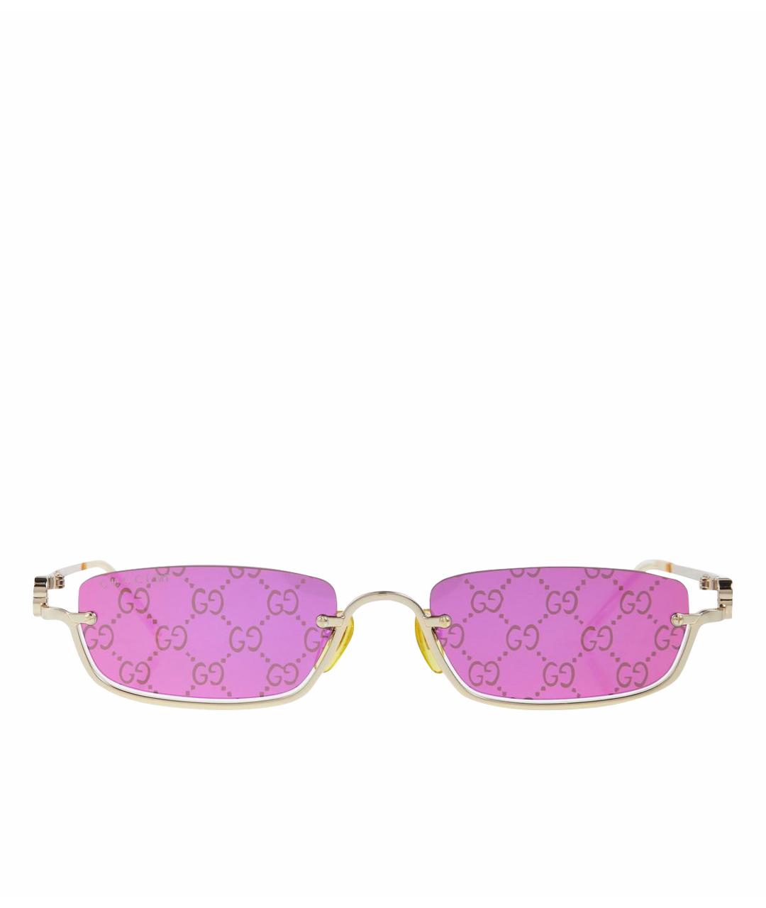 GUCCI Фиолетовые металлические солнцезащитные очки, фото 1