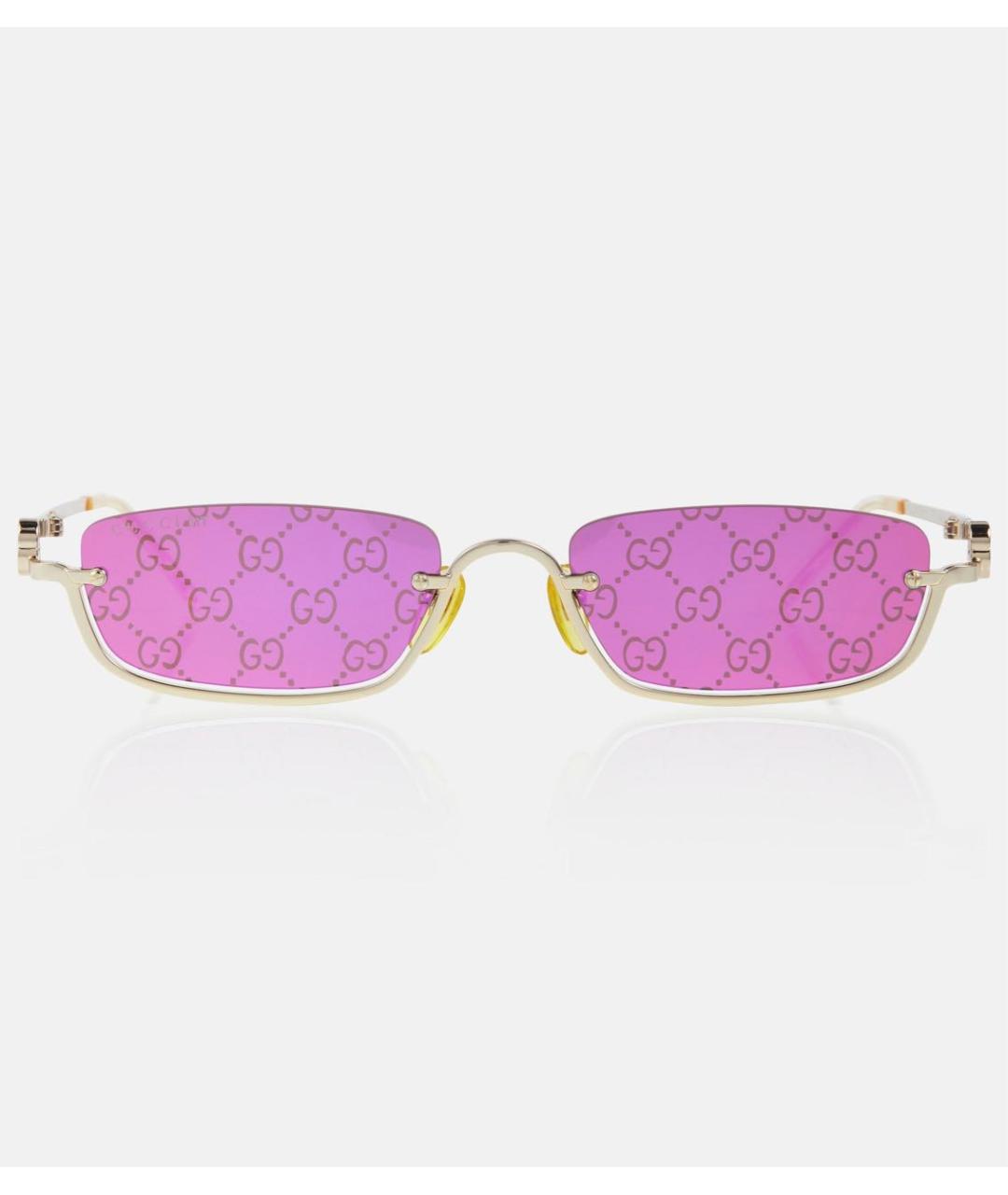 GUCCI Фиолетовые металлические солнцезащитные очки, фото 6