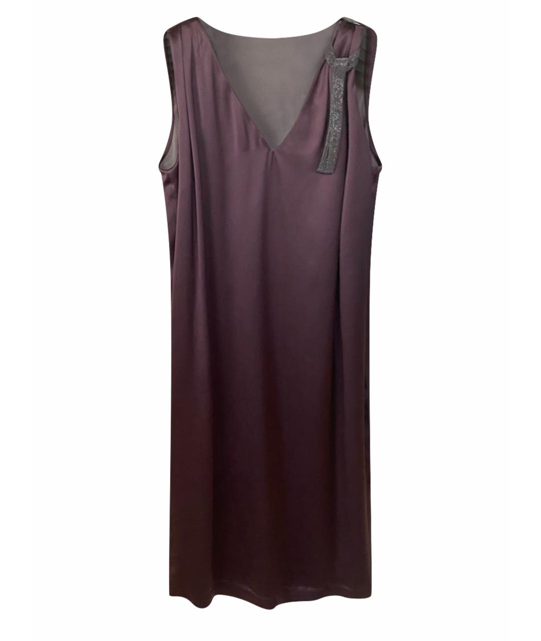 FABIANA FILIPPI Бордовое вискозное вечернее платье, фото 1