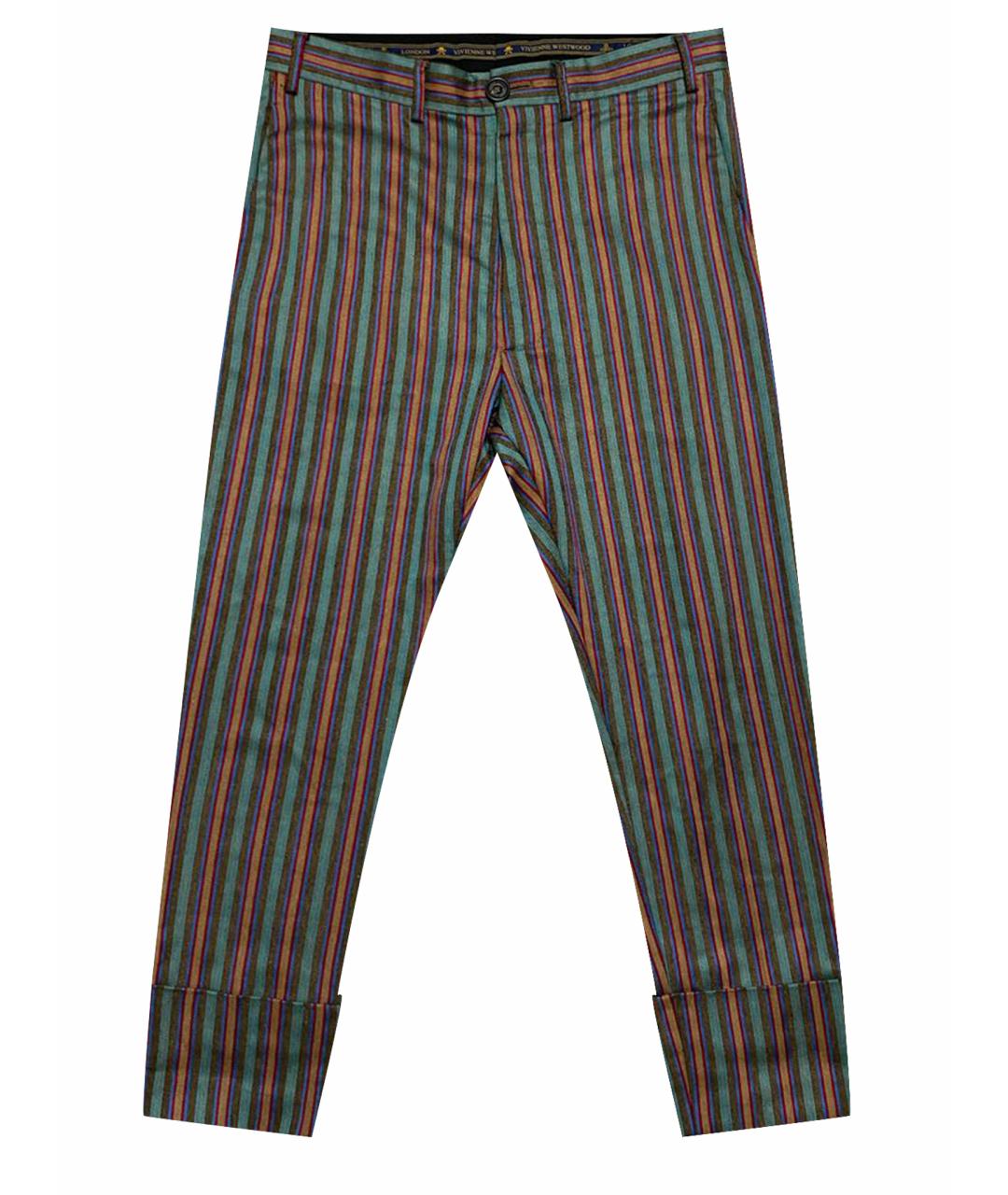 VIVIENNE WESTWOOD Мульти хлопко-эластановые классические брюки, фото 1
